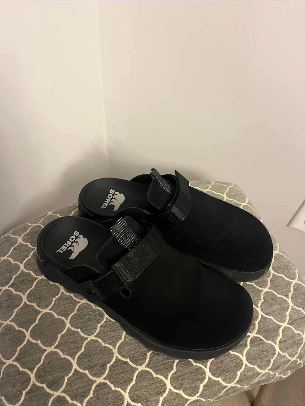 Sorel Black women’s Slip-On Clogs with Adjustable Strap size 10